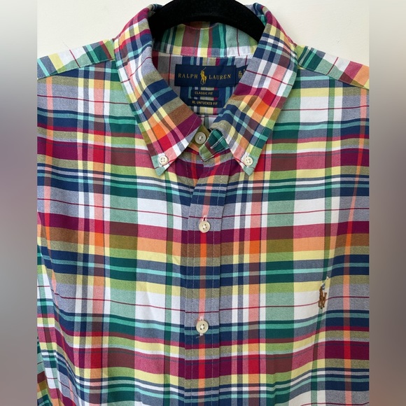 Ralph Lauren XL Classic Fit Men’s Short Sleeved Button Up Shirt- Untucked Fit - Picture 6 of 6